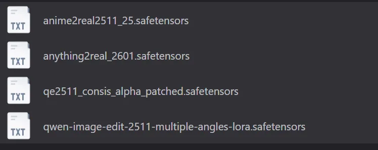 含qwen-image-edit等四个safetensors模型文件列 基础制图模型推荐（SDXL/FLUX/Qwen/Z-Image/Wan）