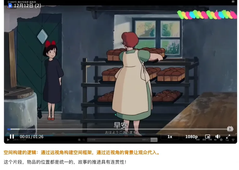动画室内场景，女孩立于门边，女子在面包架前 AI漫剧新手必看2：AI制作连贯镜头-空间结构