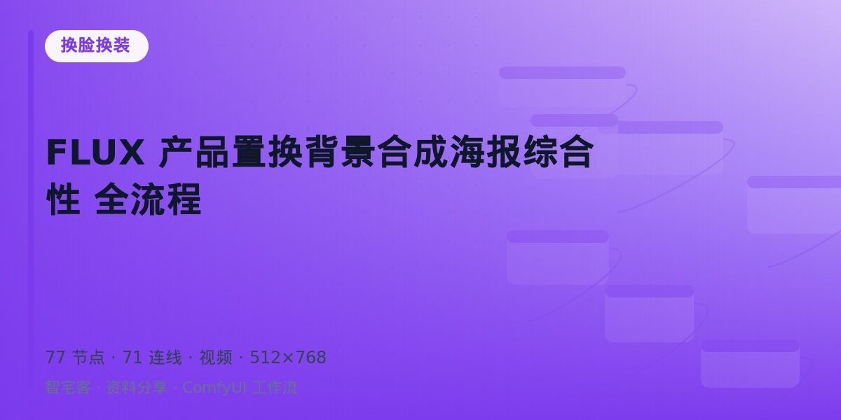 FLUX 产品置换背景合成海报综合性 全流程 封面