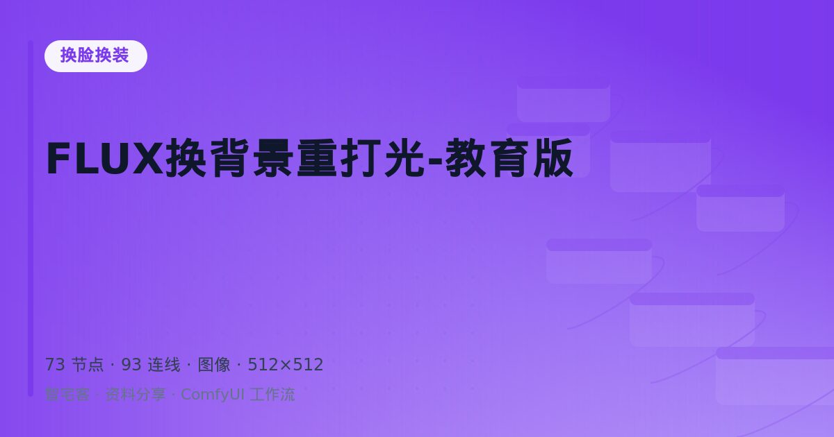 FLUX换背景重打光-教育版