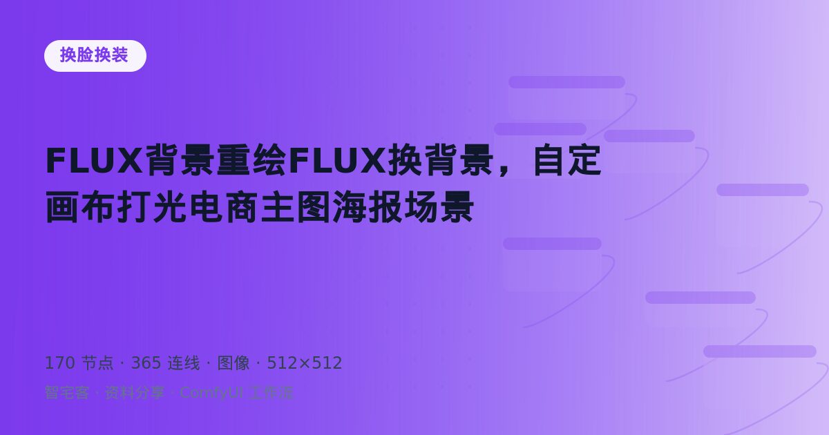 FLUX背景重绘FLUX换背景,自定画布打光电商主图海报场景