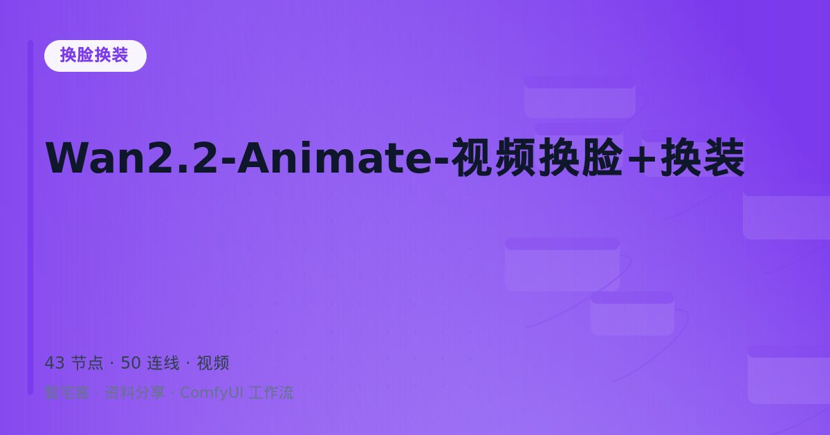 Wan2.2-Animate-视频换脸+换装