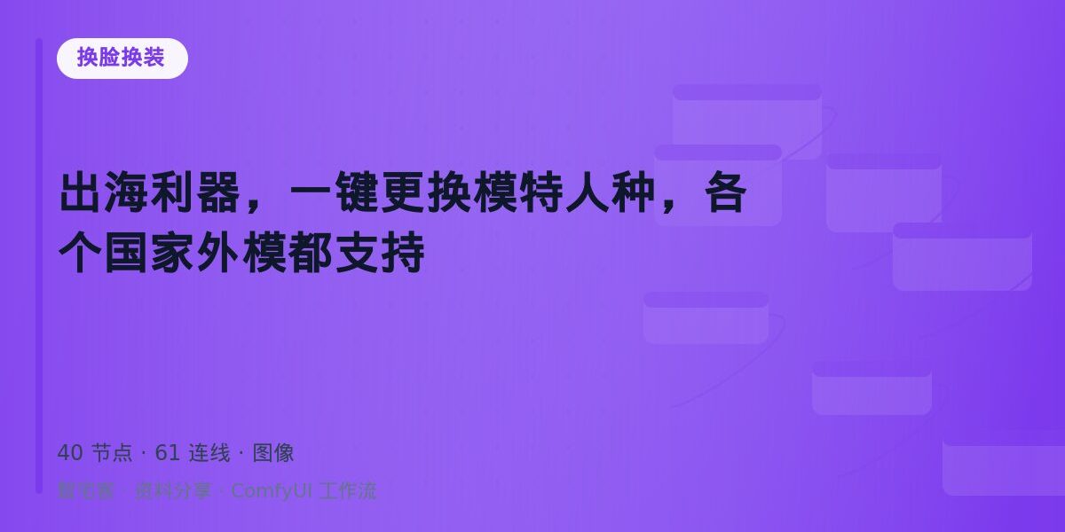 出海利器,一键更换模特人种,各个国家外模都支持 封面
