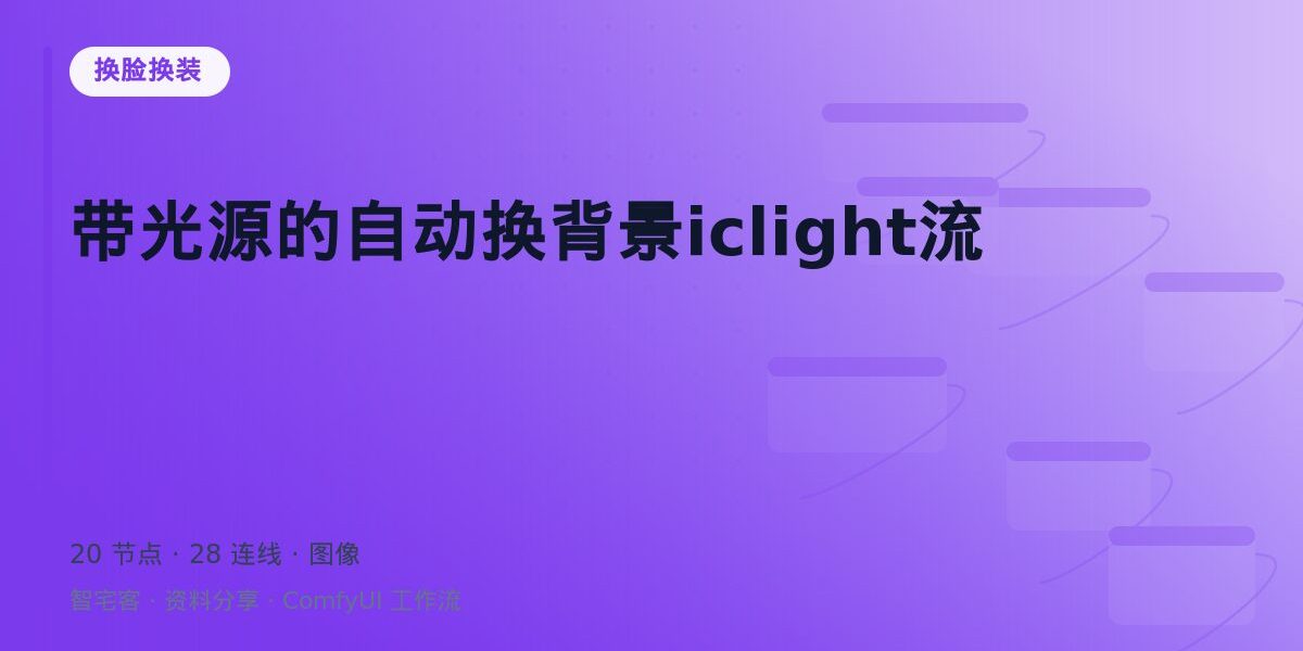 带光源的自动换背景iclight流 封面