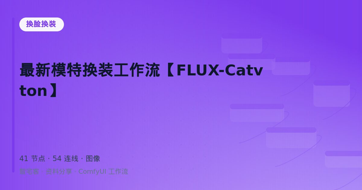最新模特换装工作流【FLUX-Catvton】