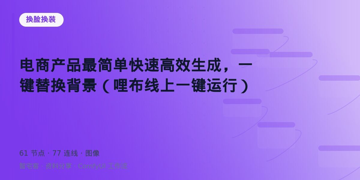 电商产品最简单快速高效生成,一键替换背景(哩布线上一键运行) 封面