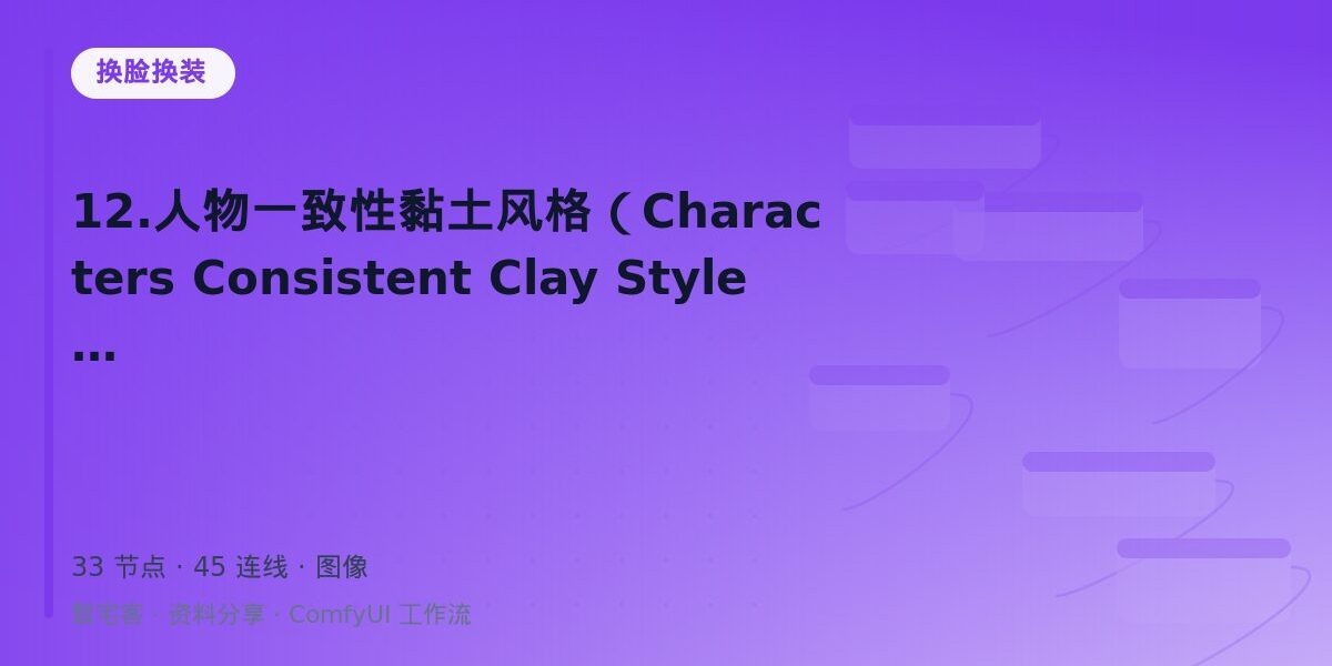 12.人物一致性黏土风格(Characters Consistent Clay Style) 封面