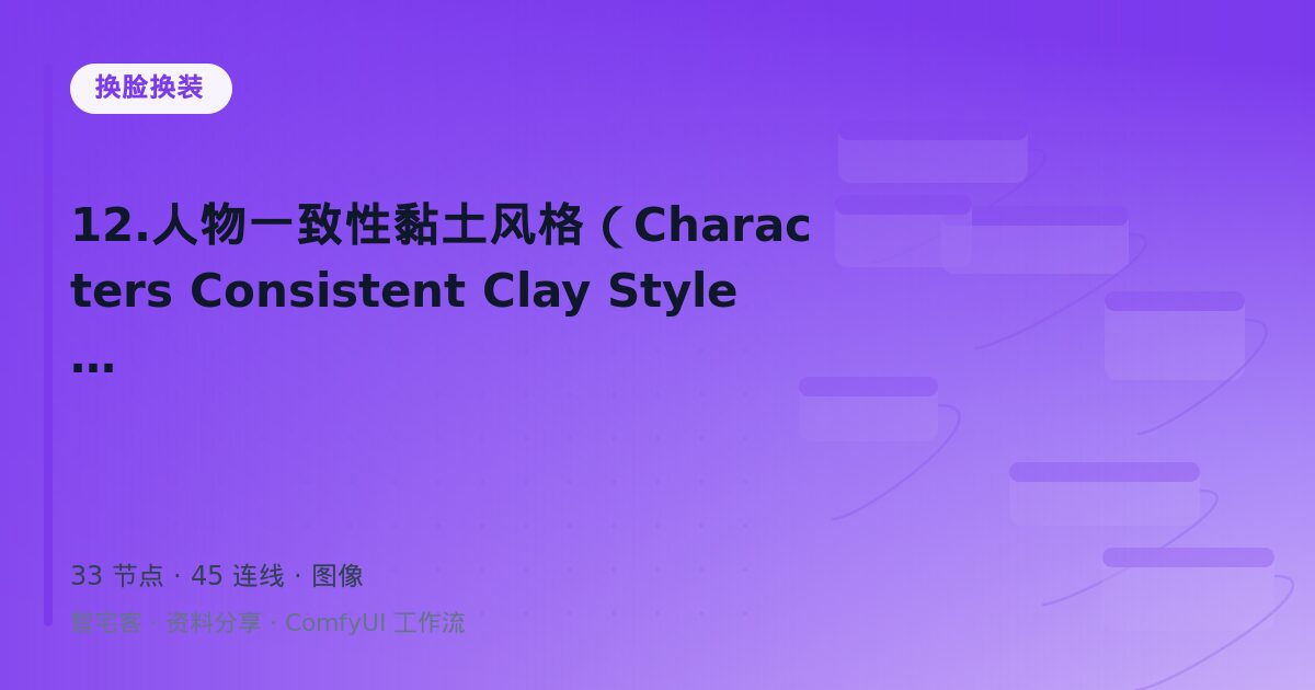 12.人物一致性黏土风格(Characters Consistent Clay Style)