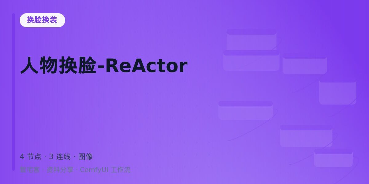 人物换脸-ReActor 封面