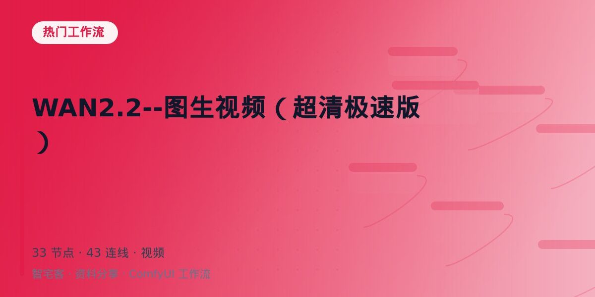 WAN2.2–图生视频(超清极速版) 封面