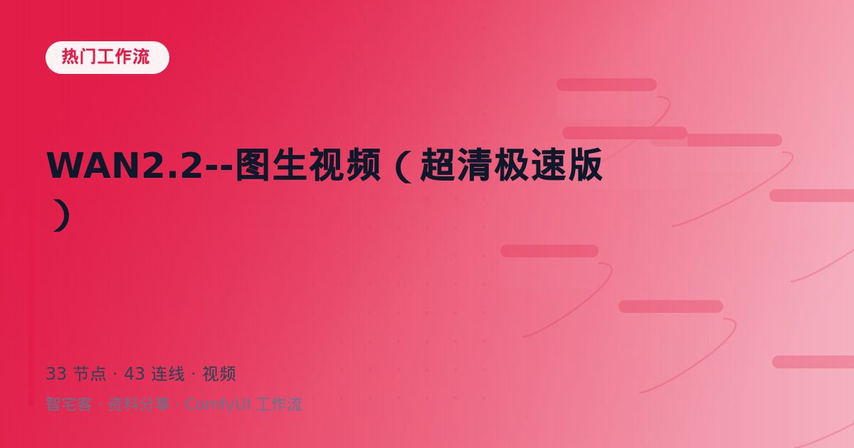 WAN2.2--图生视频(超清极速版)