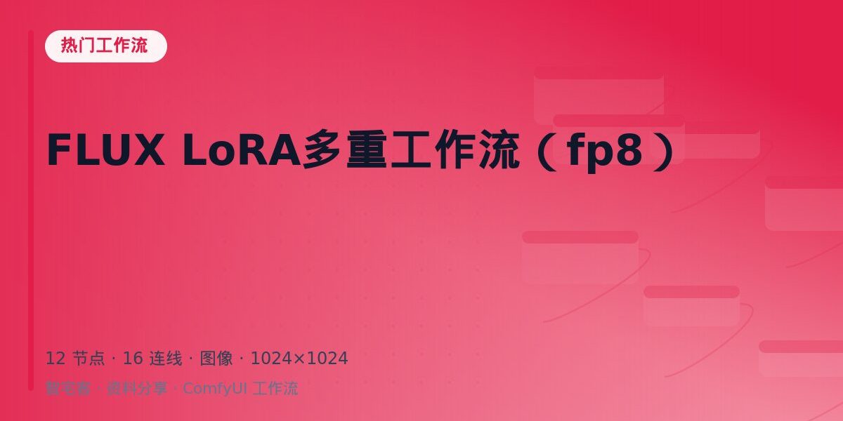FLUX LoRA多重工作流(fp8) 封面