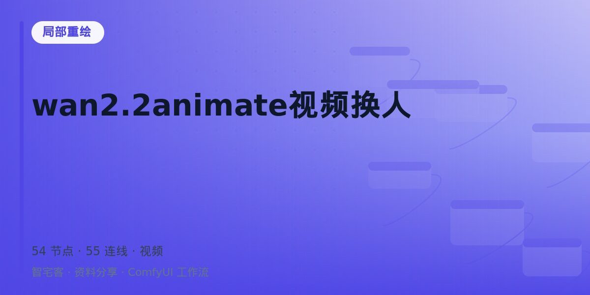 wan2.2animate视频换人 封面