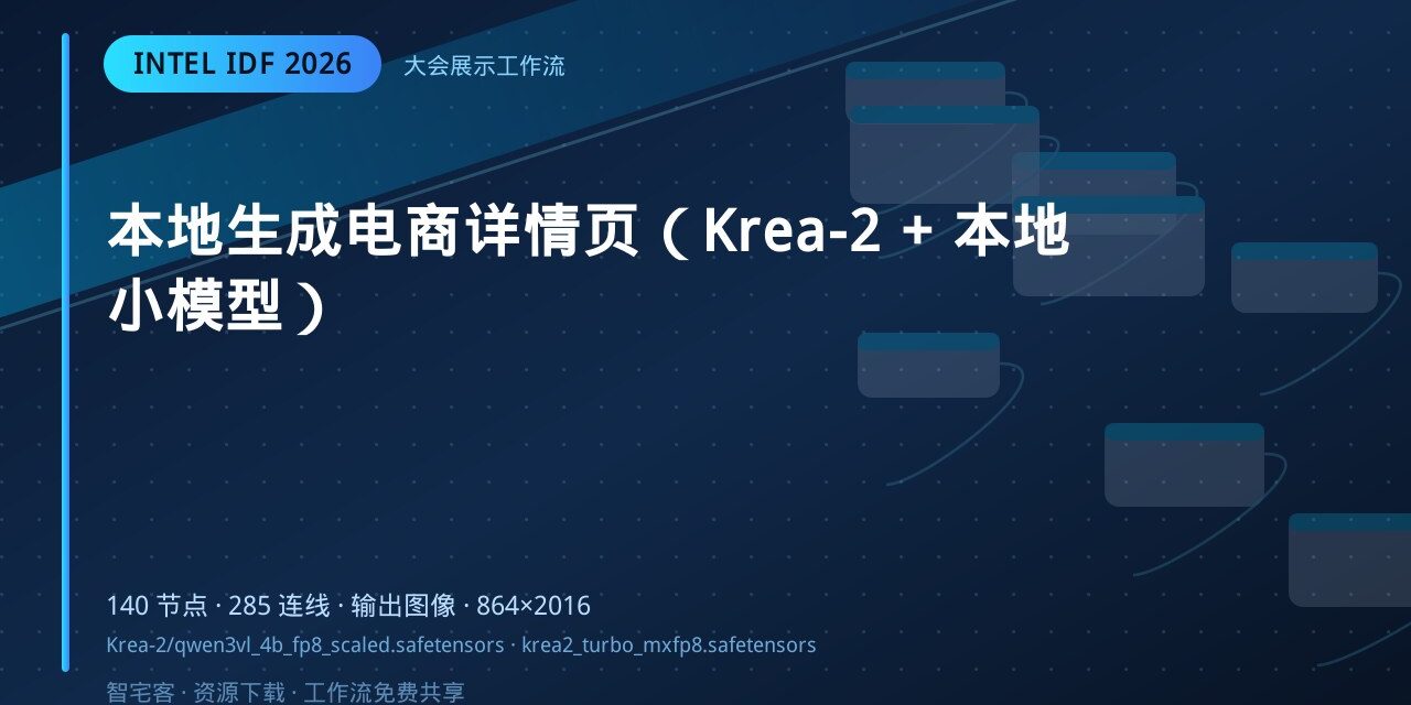 本地生成电商详情页(Krea-2 + 本地小模型) 封面