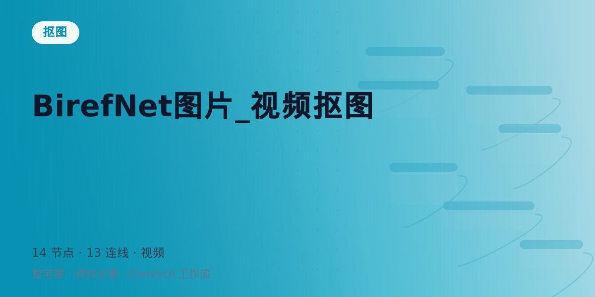 BirefNet图片_视频抠图 封面