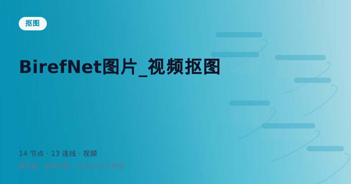 BirefNet图片_视频抠图
