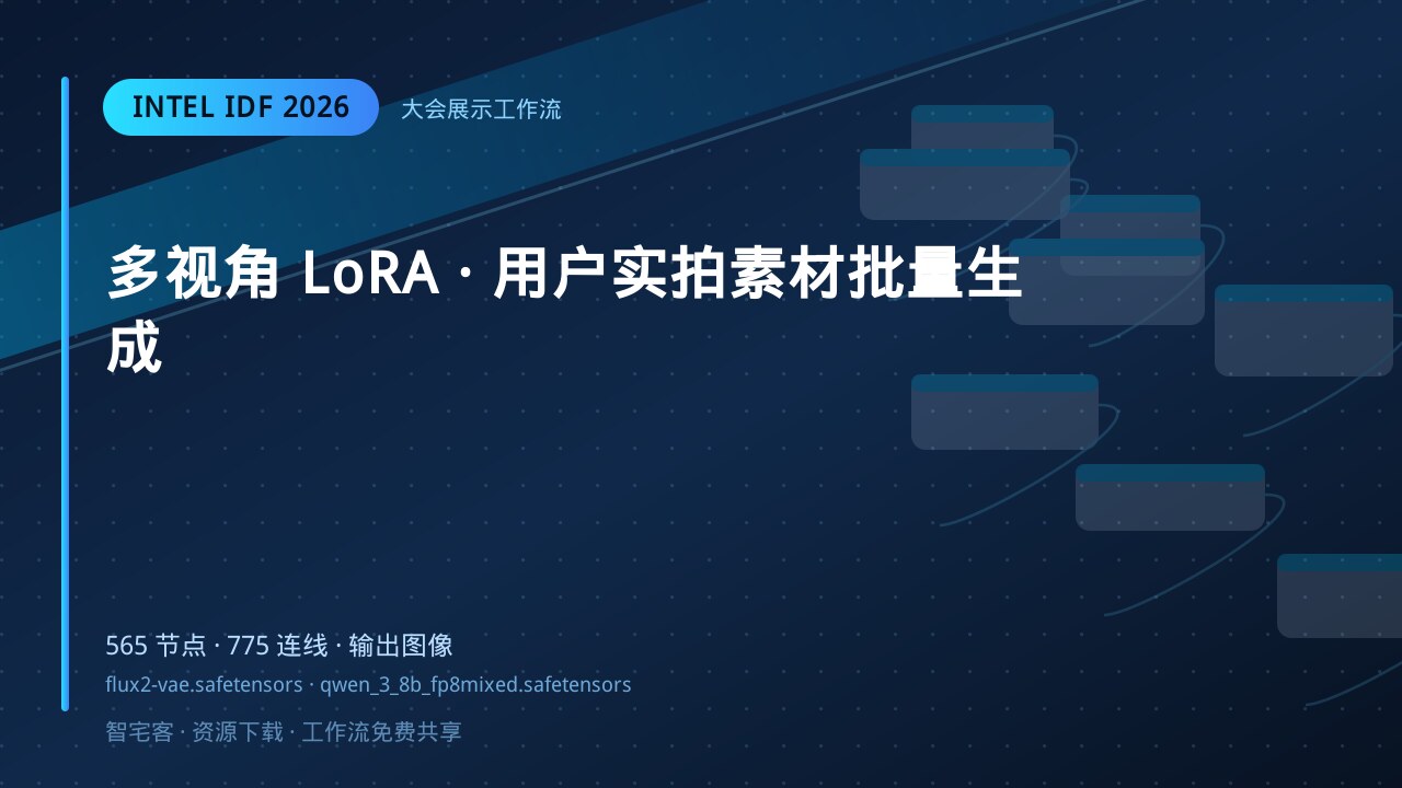 多视角 LoRA · 用户实拍素材批量生成