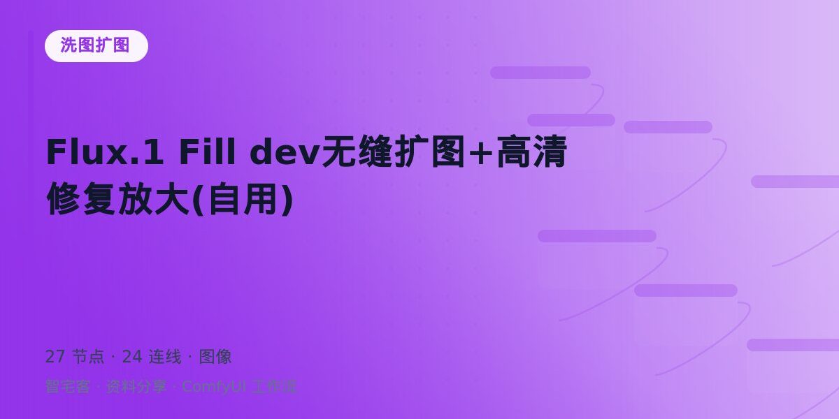 Flux.1 Fill dev无缝扩图+高清修复放大(自用) 封面