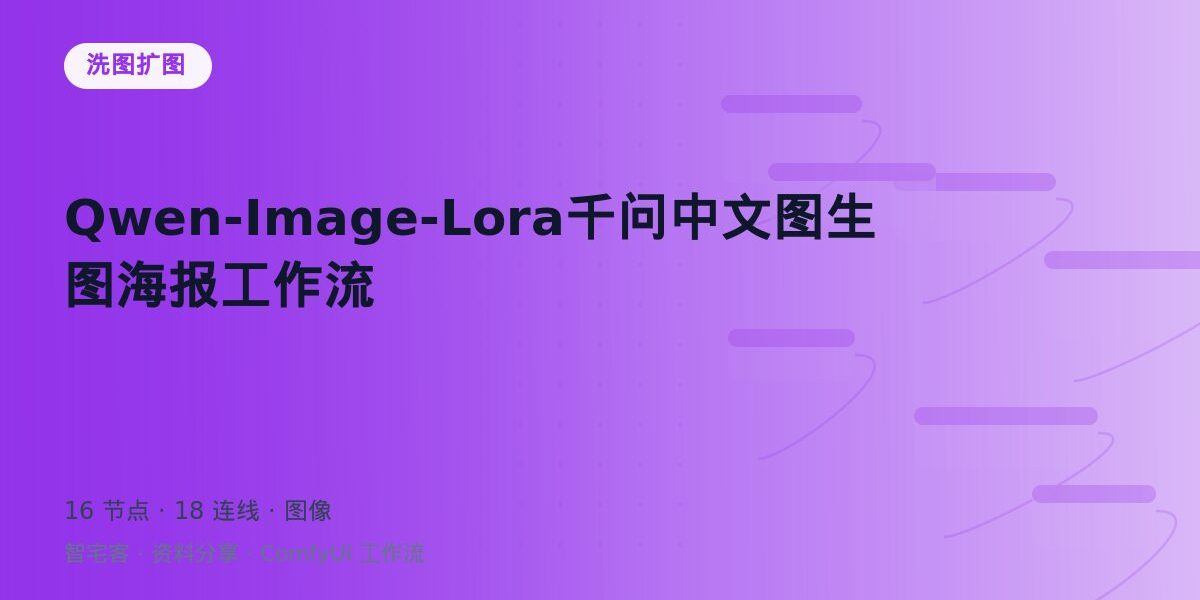 Qwen-Image-Lora千问中文图生图海报工作流 封面