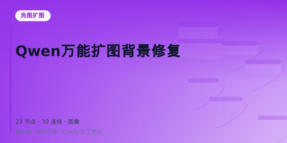 Qwen万能扩图背景修复 封面
