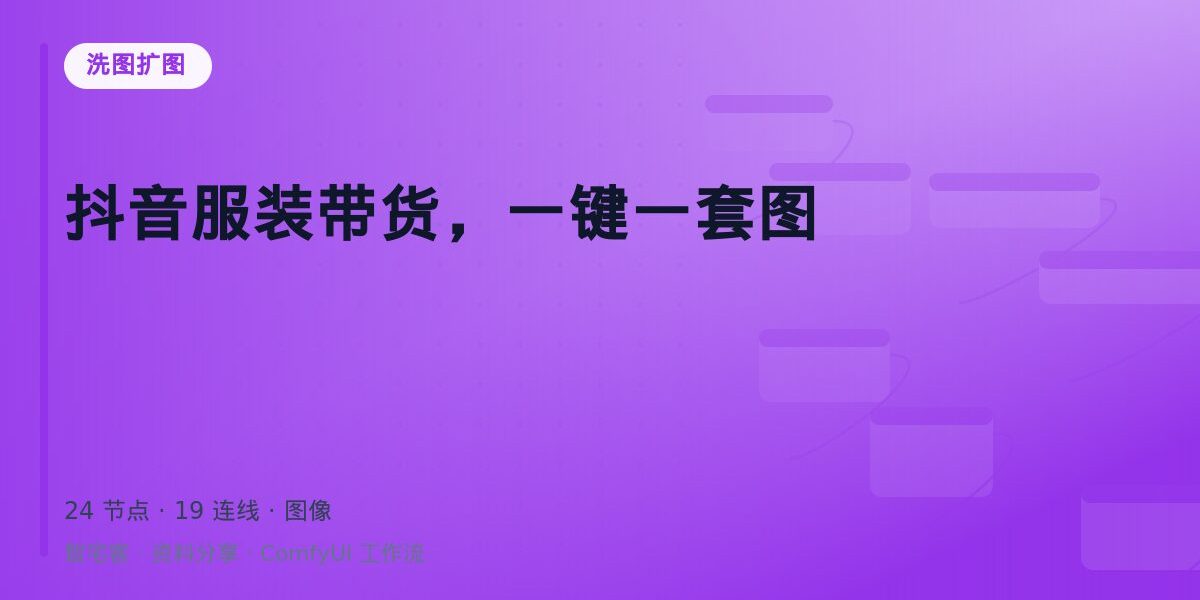 抖音服装带货,一键一套图 封面