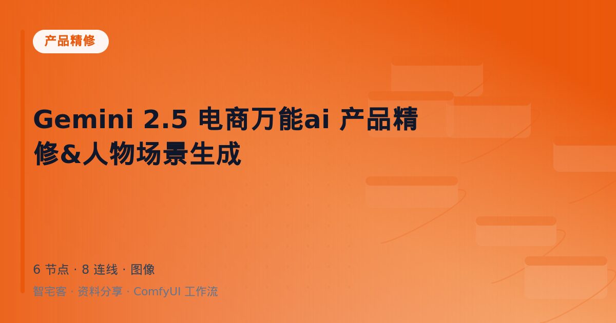 Gemini 2.5 电商万能ai 产品精修&人物场景生成