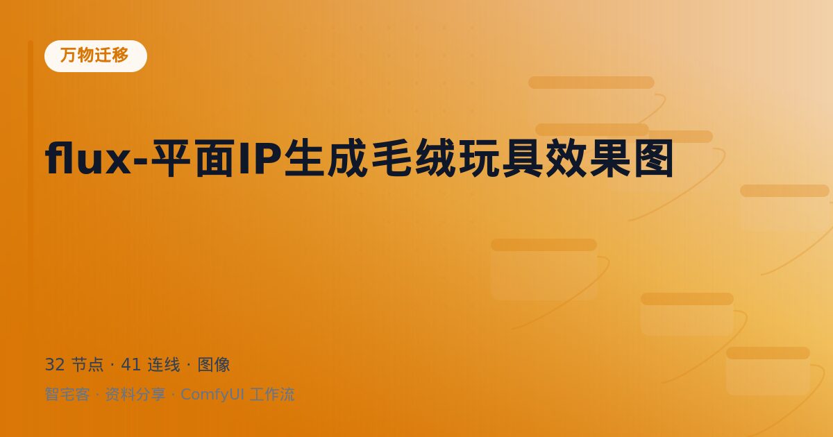 flux-平面IP生成毛绒玩具效果图