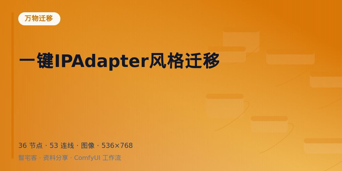 一键IPAdapter风格迁移 封面