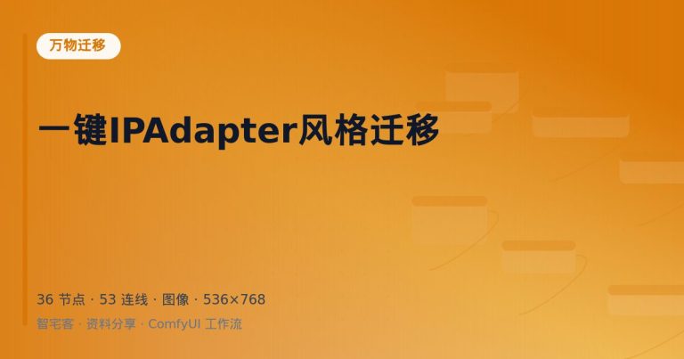 一键IPAdapter风格迁移