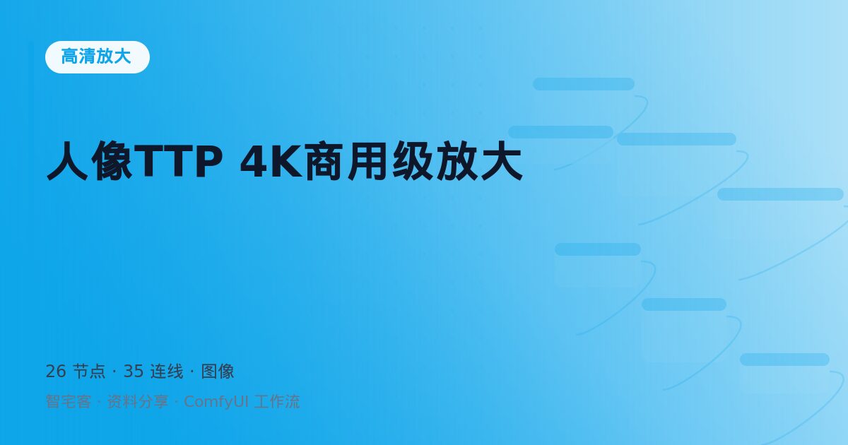 人像TTP 4K商用级放大