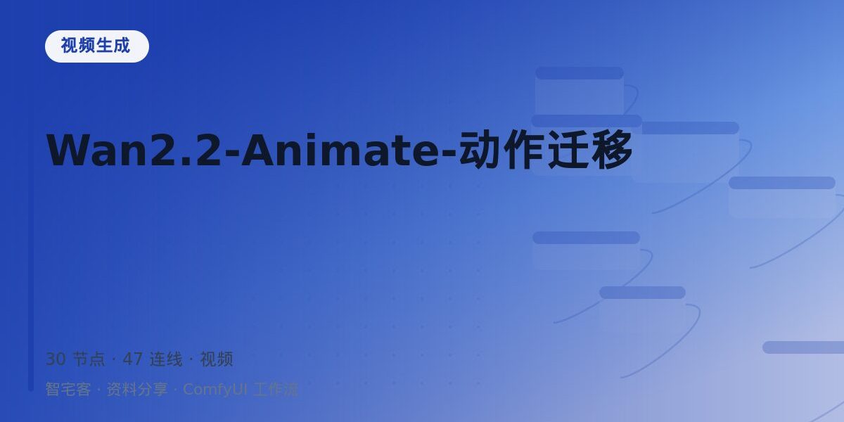 Wan2.2-Animate-动作迁移 封面