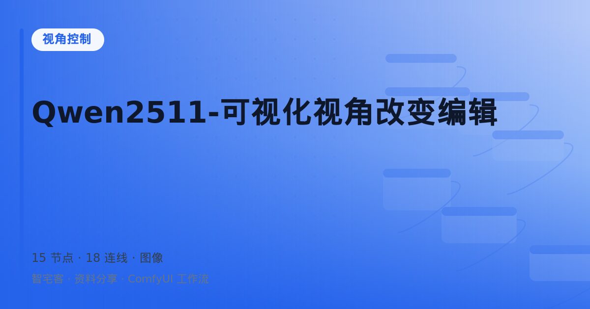 Qwen2511-可视化视角改变编辑