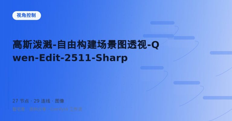 雾都强哥 krea2 多角度参考图编辑 中文版 V1.2