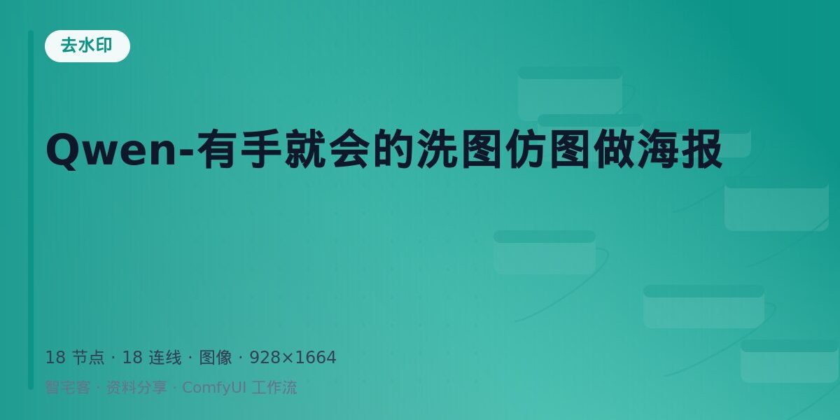 Qwen-有手就会的洗图仿图做海报 封面