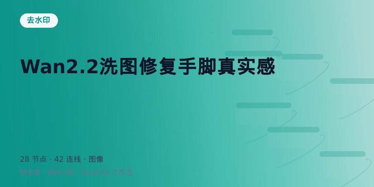 Wan2.2洗图修复手脚真实感 封面