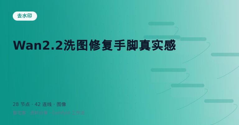 Wan2.2洗图修复手脚真实感