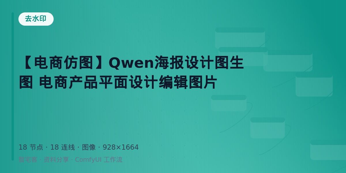 【电商仿图】Qwen海报设计图生图 电商产品平面设计编辑图片 封面